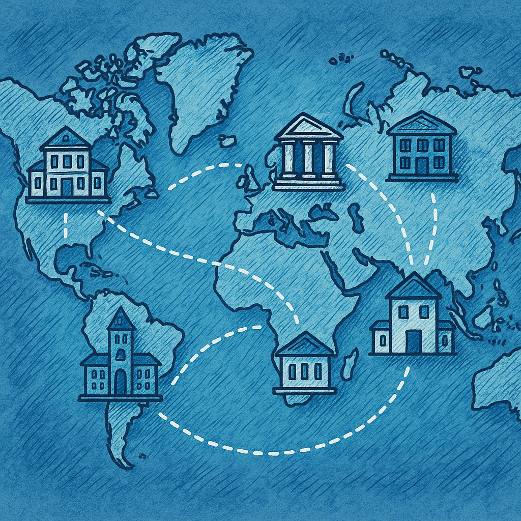 Global map of educational institutions for credential evaluation